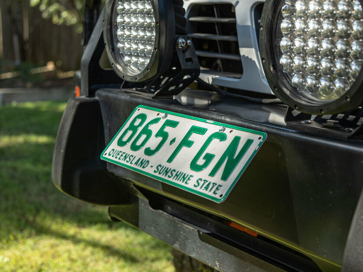 FLIP-UP Winch License Number Flip Plate Mount Bracket (Online Only) - OZI4X4 PTY LTD