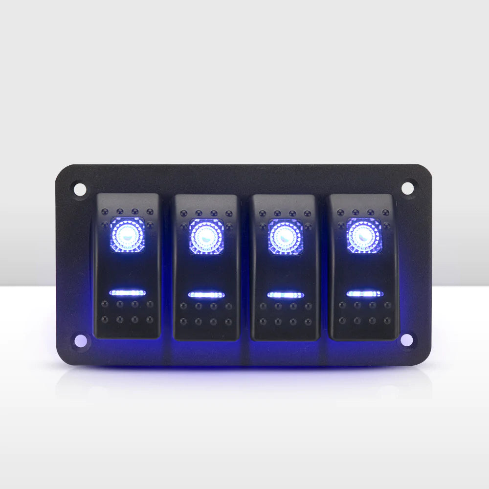 4 Gang Rocker Switch Panel (Online Only) - OZI4X4 PTY LTD