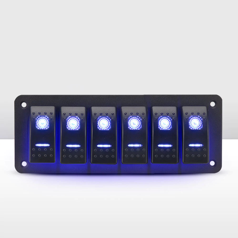 6 Gang Rocker Switch Panel (Online Only) - OZI4X4 PTY LTD