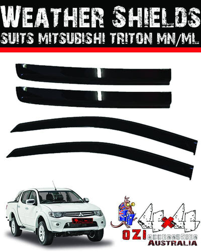 Weather Shields Window Visors 4 pieces Suits Mitsubishi Triton MN 2006-2015 (Online)