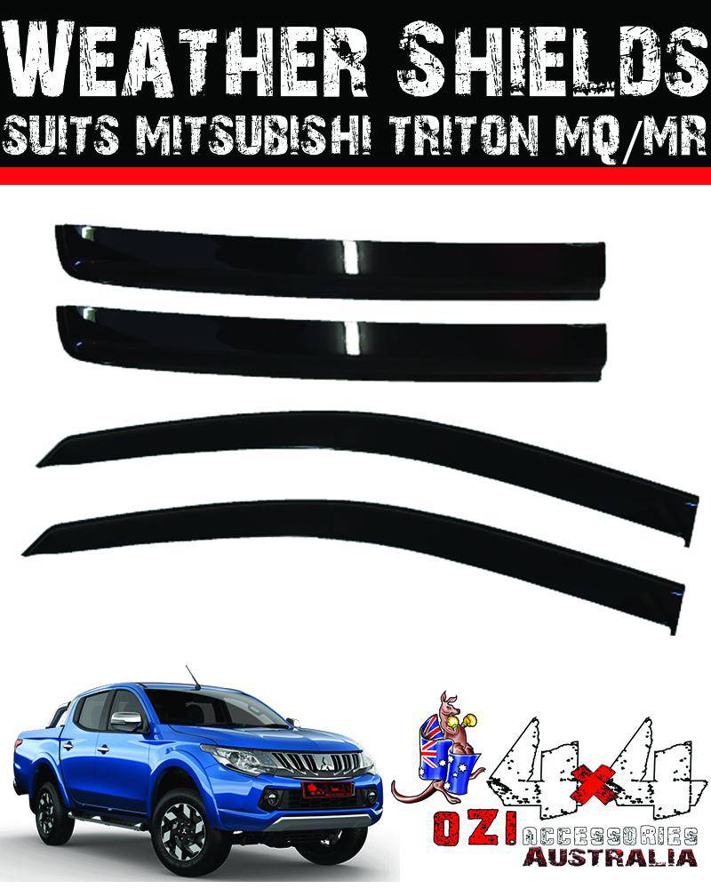 Weather Shields Window Visors 4 pieces Suits to Mitsubishi Triton MQ 2015-2018