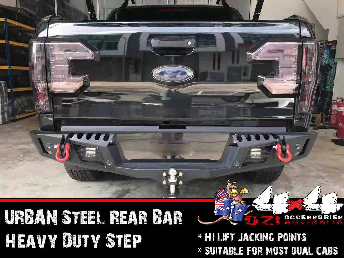 Urban Steel Rear Bar Heavy Duty Step Suits Suits Mitsubishi Triton MR 2018-2020