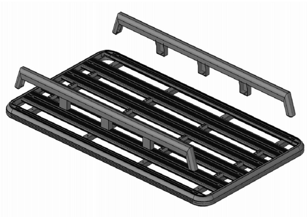 Aluminium Roof Cage + Back Bone Suits Toyota Land Cruiser 79 Series (Dual Cab Only)